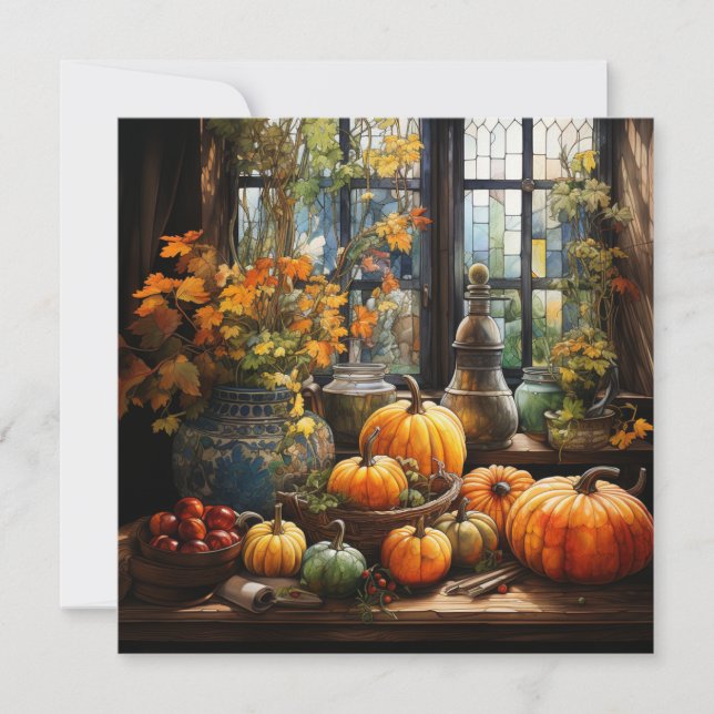 Glad Thanksgiving Hälsningskort Julkort (Framsida)