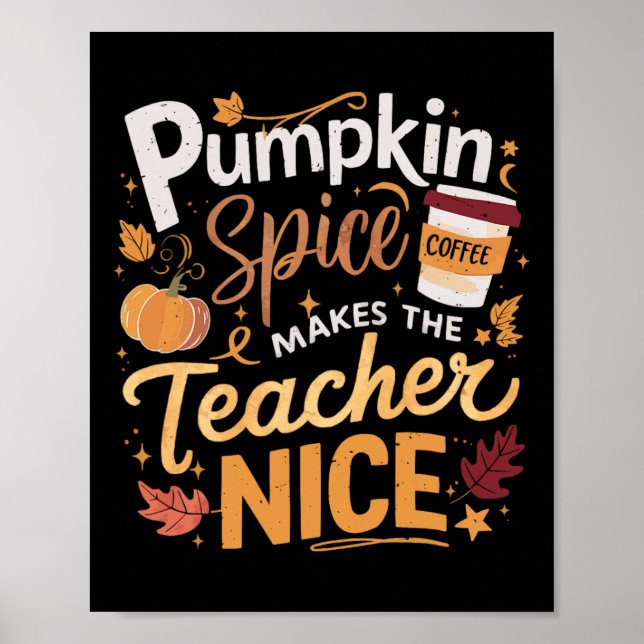Glad Thanksgiving Högtidlig Middag Turkdag Blessed Poster (Framsidan)