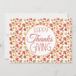 Glad Thanksgiving höst höstlöv bakgrund Julkort