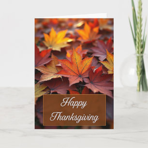 Glad Thanksgiving Höstfärger Kort