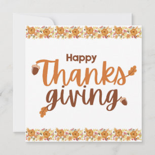 Glad Thanksgiving höstfärger Kort