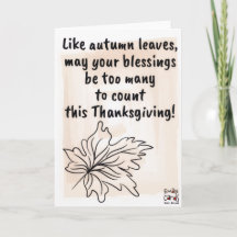 Glad Thanksgiving Höstlöv