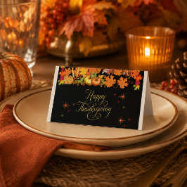 Glad Thanksgiving Höstskörd Placeringskort