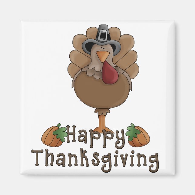 glad thanksgiving kalkon magnet (Framsidan)