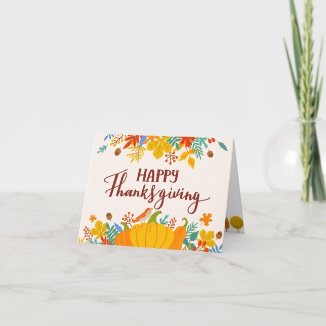 Glad Thanksgiving-kort Helgkort (Framsida)