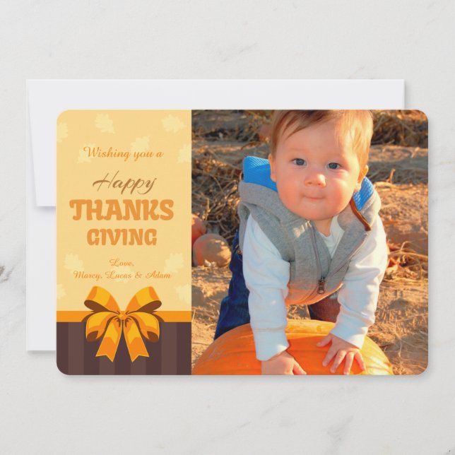 Glad Thanksgiving-kort Julkort (Framsida)