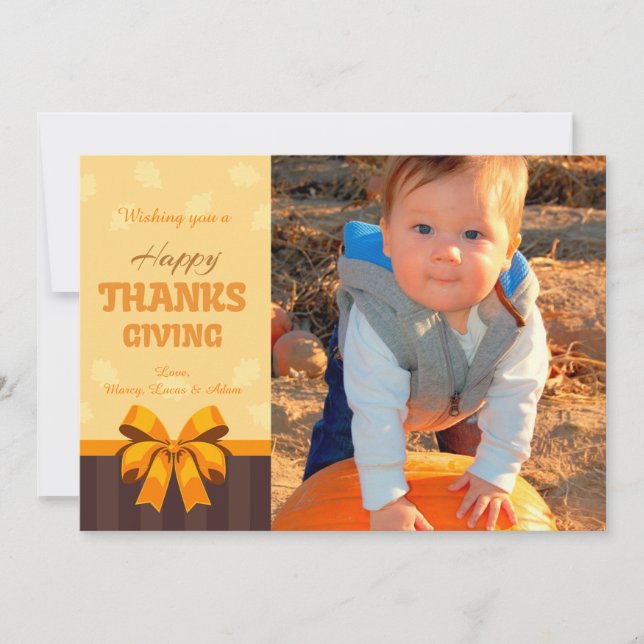 Glad Thanksgiving-kort Julkort (Framsida)