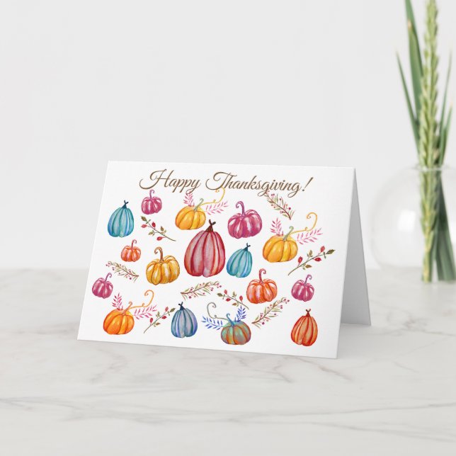 Glad Thanksgiving-kort Kort (Framsida)
