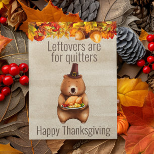 Glad Thanksgiving Överbliven mat är för slutare Vykort
