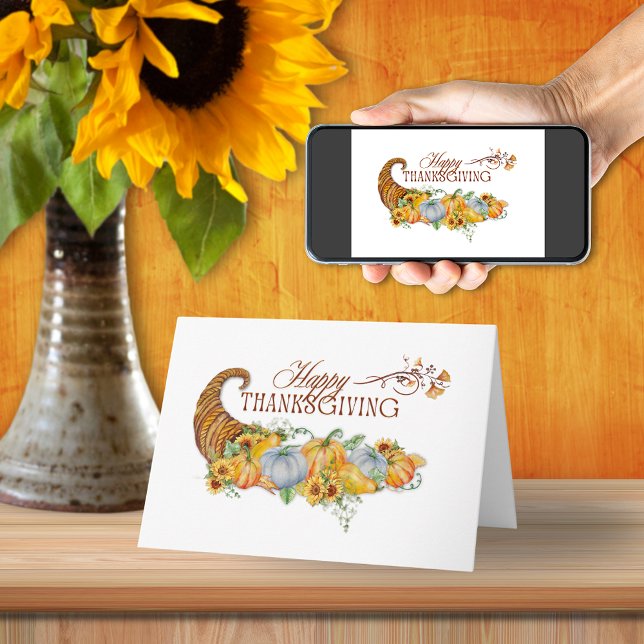 Glad Thanksgiving-överflöd  Kort (Skapare uppladdad)