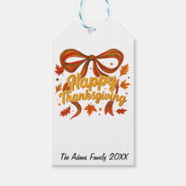 Glad Thanksgiving personlig presenttagg Presentetikett