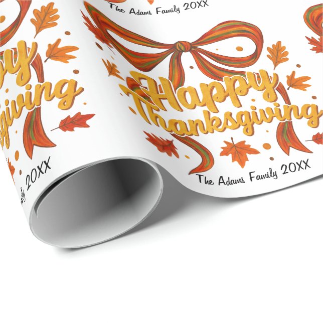 Glad Thanksgiving personlig presenttagg Presentpapper (Rullad Hörn)