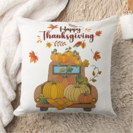 Glad Thanksgiving Pumpa Lastbil | Mysig Höst Kudde