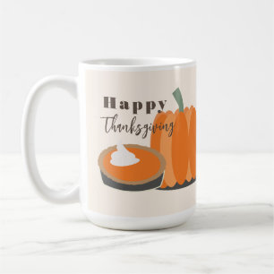 Glad Thanksgiving Pumpa och Pumpapaj  Kaffemugg