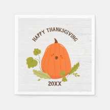 Glad Thanksgiving Pumpa Pappers Tallrik