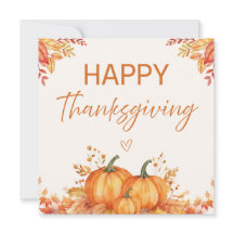 Glad Thanksgiving Pumpa Skörde Hälsningskort