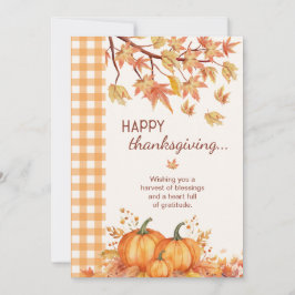 Glad Thanksgiving Pumpa Välkomstkort Tack Kort