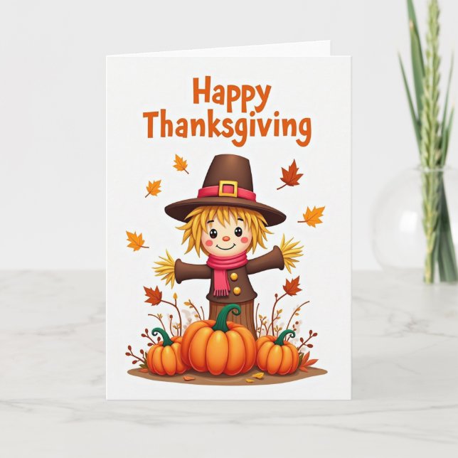 Glad Thanksgiving Pumpafält Kort (Framsida)