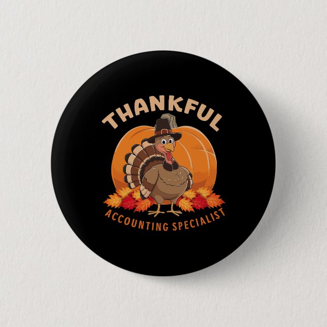 Glad Thanksgiving-redovisning Turdaygen Välsignad  Knapp (Framsida)