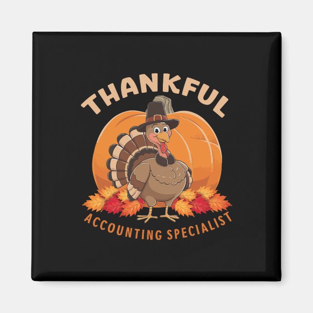 Glad Thanksgiving-redovisning Turdaygen Välsignad  Magnet (Framsidan)