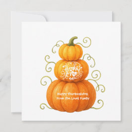 Glad Thanksgiving Tacksamma Pumpor Julkort