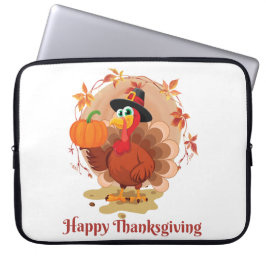 Glad Thanksgiving-typografi Laptop Fodral