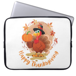 Glad Thanksgiving-typografi Laptop Fodral