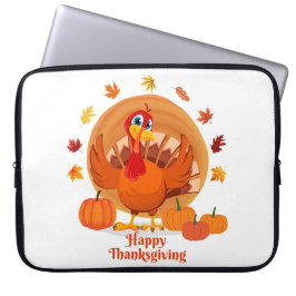 Glad Thanksgiving-typografi Laptop Fodral