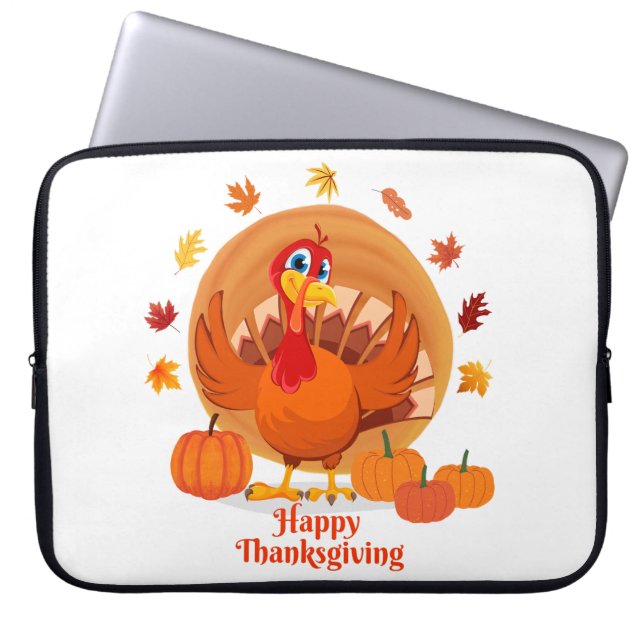 Glad Thanksgiving-typografi  Laptop Fodral (Framsidan)