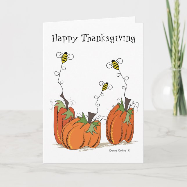 Glad Thanksgiving Underbara Minneskort Kort (Framsida)