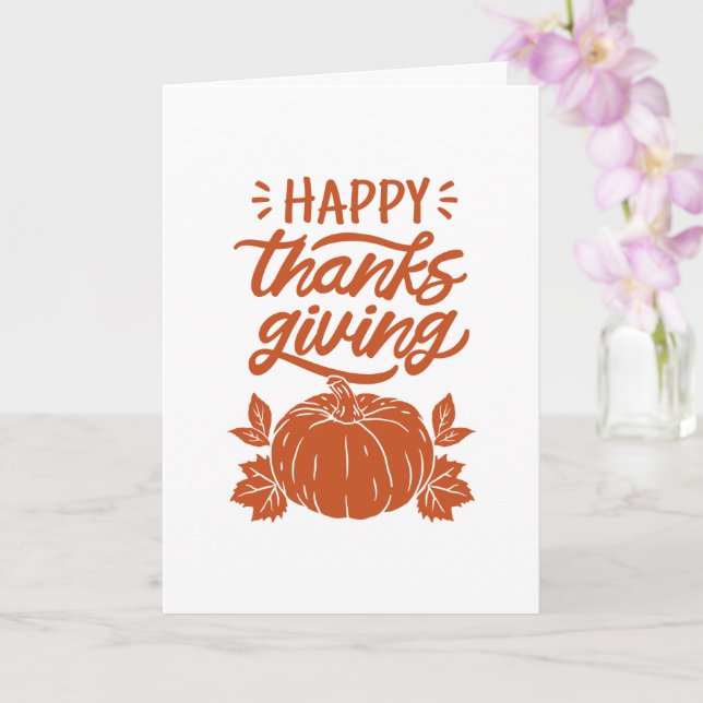 Glad Thanksgiving Varm Höst Kort (Orkide)