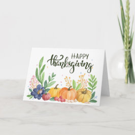 Glad Thanksgiving Vattenfärgspumpa Helgkort