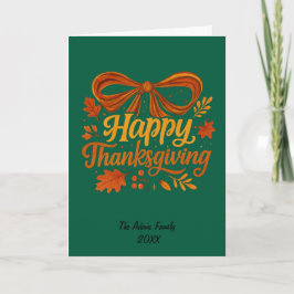 Glad Thanksgiving Vikbar Julkort, Tack Kort