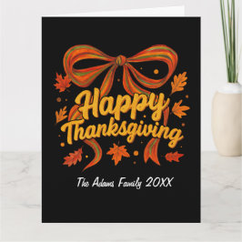 Glad Thanksgiving Vikbar Julkort, Tack Kort