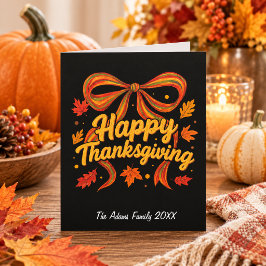 Glad Thanksgiving Vikbar Julkort, Tack Kort