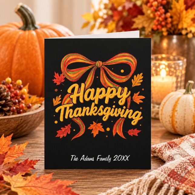 Glad Thanksgiving Vikbar Julkort, Tack Kort (Skapare uppladdad)