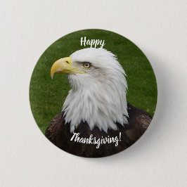 Glad Thanksgiving Vit Örn Knapp