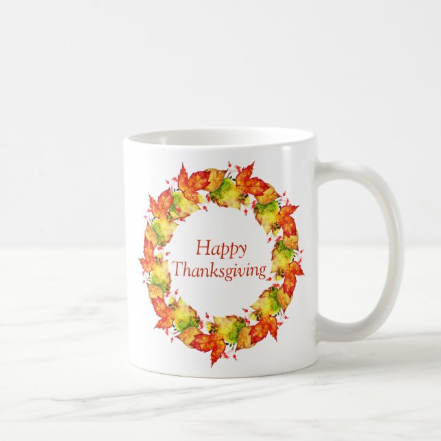 Glad Thanksgivingskrans Kaffemugg (Höger)