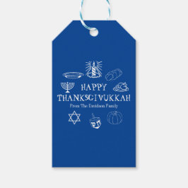 Glad Thanksgivukkah Tacksgivelse Hanukkah presenti Presentetikett