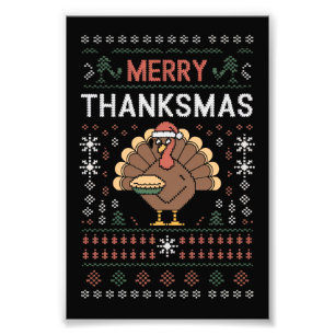 Glad Thanksmas jul tackgivelse Turkiet Fototryck