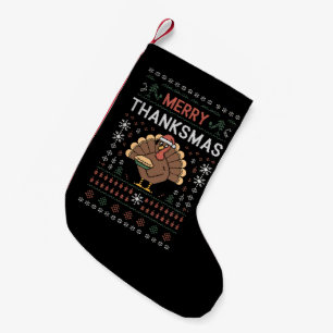 Glad Thanksmas jul tackgivelse Turkiet Liten Julstrumpa