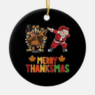 Glad Thanksmas Tacksgiving Höst Jul Säsong Julgransprydnad Keramik