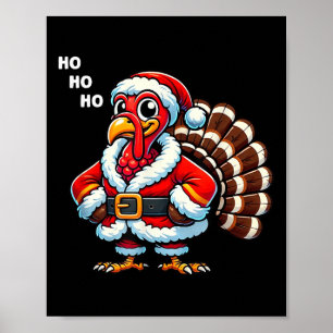 Glad Thanksmas Thanksgiving Kalkon Xmas Roligt Bar Poster