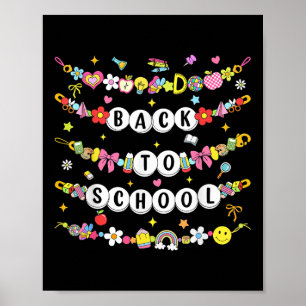 Glad Tillbaka Till Skolan Armband Första Skoldagen Poster