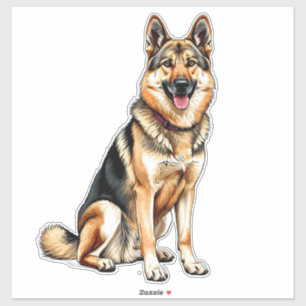 Glad tjeckoslovakisk varghund hund klistermärken