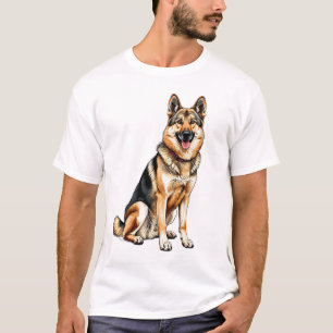 Glad tjeckoslovakisk varghund hund t shirt