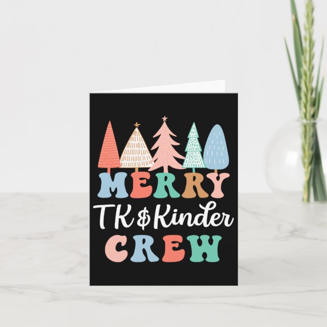 Glad Tk Och Barn Crewe Förskolelärare Jul Kort (Framsida)