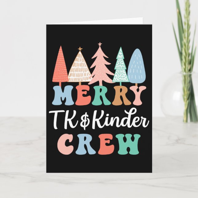 Glad Tk Och Barn Crewen Förskolelärare Chri Kort (Framsida)