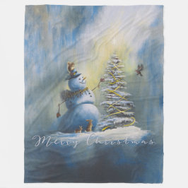 Glad tomte fleecefilt