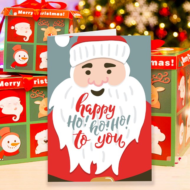 Glad tomte Ho Ho Ho julhälsning Kort (Skapare uppladdad)